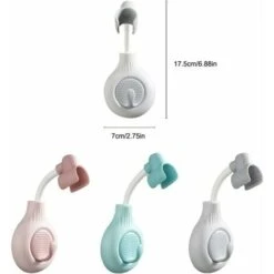 Bathroom Wall Mounted Shower Head Holder 360 Degree Adjustable Self Adhesive Shower Head Holder With Hook Holder, Gray -Bathroom Faucet Store 97102629 5