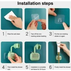 Bathroom Shower Head Holder Adjustable Wall Mount Holder 360 Degree Rotating Plastic Replacement Holder With Hanger, Orange -Bathroom Faucet Store 97102759 5