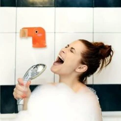 Shower Head Holder Adjustable Hand Held Shower Wand Holder With Shower Gel Bottle Holder Hook Shampoo Holder No Drilling Wall Mount For Bathroom -Bathroom Faucet Store 97105061 3