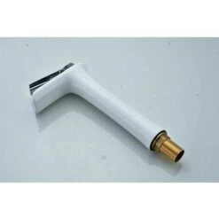 Single Lever Waterfall Faucet High Body 1 Hole Bathroom Sink Faucets White Painted Spout Chrome Plated Hot And Cold Basin Mixer Tap -Bathroom Faucet Store 97234154 4