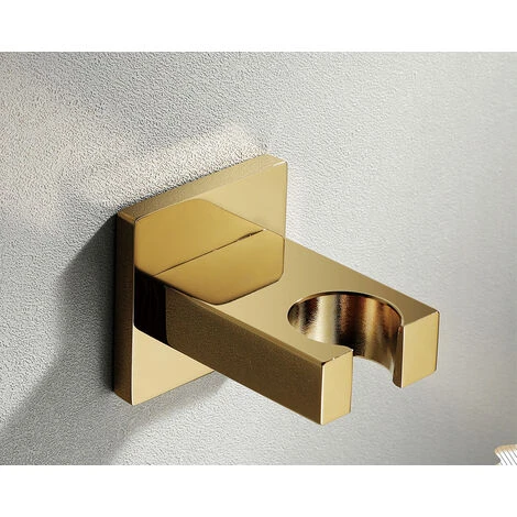 Wall Mounted Shower Holder For Hand Shower, Brass, Suitable For Any Space In The Bathroom,Brushed Gold 4 Wall Mounted Shower Holder For Hand Shower, Brass, Suitable For Any Space In The Bathroom,Brushed Gold - Image 2