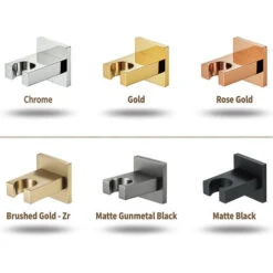 Wall Mounted Shower Holder For Hand Shower, Brass, Suitable For Any Space In The Bathroom,Brushed Gold 11 Wall Mounted Shower Holder For Hand Shower, Brass, Suitable For Any Space In The Bathroom,Brushed Gold -Bathroom Faucet Store 97251238 5