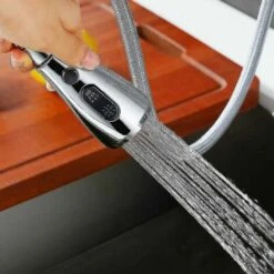 Shower Faucet With Stop Button 2 Types Pull Out Spray Kitchen Sink Pro Head For Toilet Mixer T -Bathroom Faucet Store 97689083 3