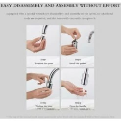 Touchless Smart Faucet With Motion Sensor Water Saving Faucet For Bathroom Kitchen Fits Silver -Bathroom Faucet Store 97811731 3