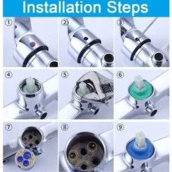 Ceramic Cartridge Ceramic Cartridge 40mm Inner Controller Replacement Cartridge Mixer Tap Cartridge For Bathroom Mixer Tap Blue (40mm) 11 Ceramic Cartridge Ceramic Cartridge 40mm Inner Controller Replacement Cartridge Mixer Tap Cartridge For Bathroom Mixer Tap Blue (40mm) -Bathroom Faucet Store 97813049 5
