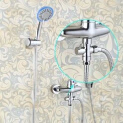 Brass 3 Way Valve, Shower Column Diverter, Solid Brass 3 Way Valve, Suitable For Bathroom Hose Diversion, Adjust Water Flow Size(Silver). -Bathroom Faucet Store 97814773 4