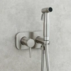 Toilet Sprayer Set Bidet Sprayer Set Bidet Shower Sprayer Set Brass Mixer Tap Wall Mounted Shower Mixer Silver