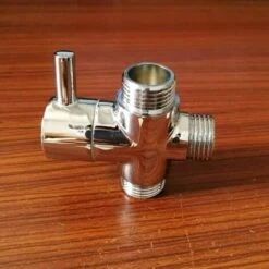 Diverter Valve, Male G1/2 Brass Faucet T Adapter Chrome Bathroom Shower Faucet Accessories Water Diverter 3 Way Male Fill Valve -Bathroom Faucet Store 97928135 3