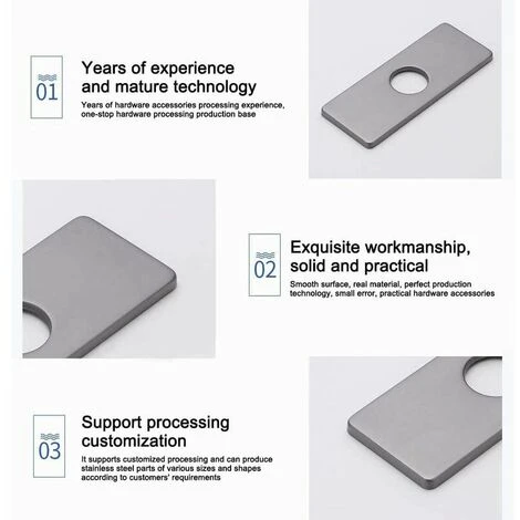 Kitchen Sink Hole Plate For Bathroom Faucet Basin Faucet Escutcheon In Brushed Nickel 7 Kitchen Sink Hole Plate For Bathroom Faucet Basin Faucet Escutcheon In Brushed Nickel - Image 5