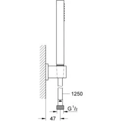 Grohe Bath/shower Set Grohtherm 800 Thermostatic Mixer + 1 Jet Shower Stick, Chrome (34770000-CUBESTICK) 11 Grohe Bath/shower Set Grohtherm 800 Thermostatic Mixer + 1 Jet Shower Stick, Chrome (34770000-CUBESTICK) -Bathroom Faucet Store 98284145 5