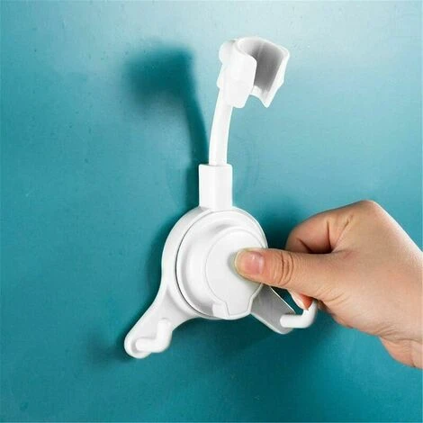 Adjustable Suction Cup Shower Head Holder With Hook, Detachable Wall Mounted Shower Head Holder, Waterproof Shower Head Holder, No Drilling 6 Adjustable Suction Cup Shower Head Holder With Hook, Detachable Wall Mounted Shower Head Holder, Waterproof Shower Head Holder, No Drilling - Image 4