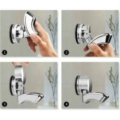 Shower Holder, Adjustable Shower Suction Cup, Wall Mounted Shower Head Holder, Bathroom Accessories -Bathroom Faucet Store 98631924 3