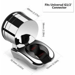 Shower Holder, Adjustable Shower Suction Cup, Wall Mounted Shower Head Holder, Bathroom Accessories -Bathroom Faucet Store 98631924 5