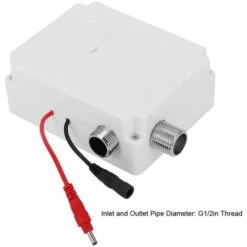 Wall Infrared Induction Sensor Water Faucet, Commercial Stainless Steel Hot Cold Basin Water Tap Water-Saving Kitchen Sink Faucet, 2.0-5.9In Sensing Distance, For Bathroom, Toilet, Hotel, Public Place -Bathroom Faucet Store 98857409 4