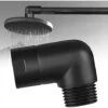 Rose-Hand Shower Elbow Adapter For 90 Degree Shower Arm Matte Black