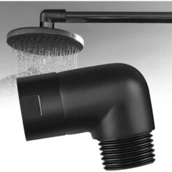 Rose-Hand Shower Elbow Adapter For 90 Degree Shower Arm Matte Black