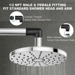 Rose-Hand Shower Elbow Adapter For 90 Degree Shower Arm Matte Black -Bathroom Faucet Store 99504335 3