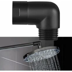 Rose-Hand Shower Elbow Adapter For 90 Degree Shower Arm Matte Black -Bathroom Faucet Store 99504335 5