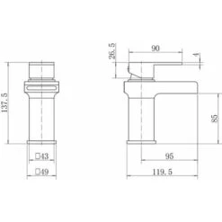 Architeckt Maderna Basin Mixer Tap -Bathroom Faucet Store 9975933 5