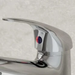 Bathroom Basin Mono Mixer Tap Waste Chrome Curved Single Lever -Bathroom Faucet Store 9976187 3