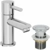 Modern Bathroom Mini Mono Basin Mixer Tap Chrome Waste -Bathroom Faucet Store 9976194 1